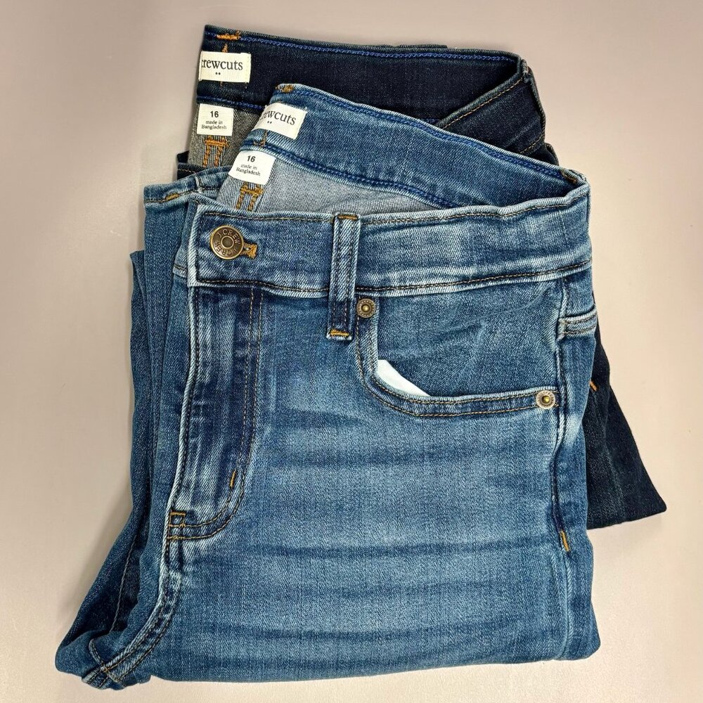 SET OF TWO J. Crew Crewcuts stretch jeans for boys size 16/XXXL